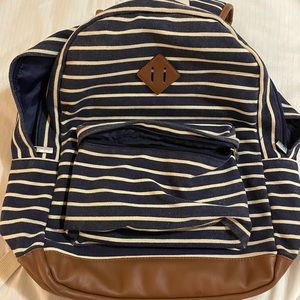 Wild Fable Navy and Cream striped backpack